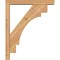 Ekena Millwork Merced Block Smooth Bracket w/ Offset Brace, Western Red Cedar, 3 1/2"W x 18"D x 22"H BKT0402X18X22MRC05SWR - alternate 2
